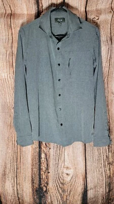 Camisa de vestir FLX elástica para hombre gris talla pequeña Foto 1 de 3