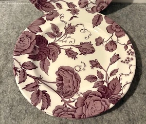 4 new in Box Spode Salad Plates Kingsley Design Plum Color 7.5" #2687 - Picture 1 of 6