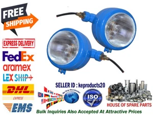 12V BLUE HEADLIGHTS FITS FOR2000 2600 3000 3600 3610 4000 5000 7000 FORD TRACTOR - Picture 1 of 3