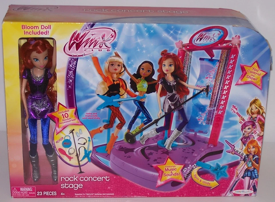 Winx Club Rock Star Concert Stage 10" Bloom Doll Included 2012