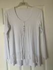 Ladies White Long Sleeve Top Fat Face Size 12 Pit To Pit 17.5”
