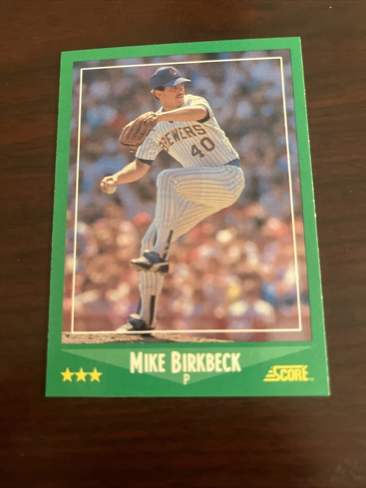 1988 Score Mike Birkbeck #369 Milwaukee Brewers  - Image 1 of 1
