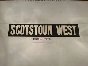 Scotstoun West - Glasgow Dalmarnock Garage Bus Blind 35” - Scottish Gift - Picture 1 of 10