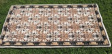 Handmade wool Kilim large multicoloured runner rug 197x100cm vintage