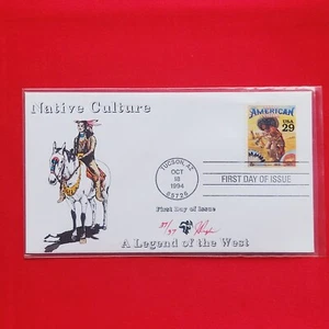 First Day Issue Stamp Cache Envelope Enclosure Native Culture A Western Legend - Picture 1 of 7