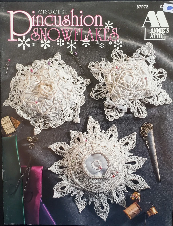 Pincushion Snowflakes Crochet Patterns By Annie's Attic - Image 1 of 4