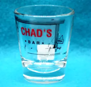 Vintage Chad's Bar Logo Schnapsglas - Bild 1 von 5