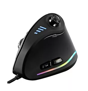 ZLOT Vertical Gaming Mouse Wired RGB Ergonomic USB Joystick 7.8 Ounces On-board - Picture 1 of 6
