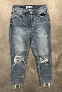 Daze Distressed Denim Jeans Damen Gr. 26 High Rise Straight - Bild 1 von 4