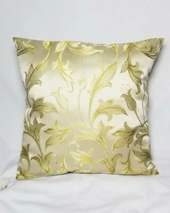 Throw Pillow case Cover Floral Gold 18x18inches - Picture 1 of 5