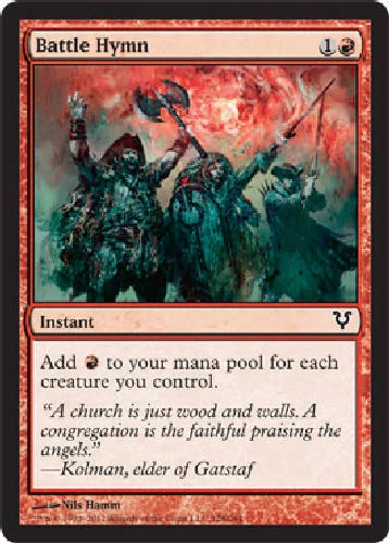 BATTLE HYMN X4 4 4X Avacyn Restored MTG Magic the Gathering Cards DJMagic - Image 1 of 1