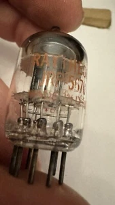 NOS 5670 Black Plate Double Arm O Getter Tube JAN CRP Bendix Raytheon - Picture 1 of 8