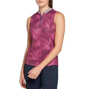 Slazenger Women's Digi Marble Blade Sleeveless 1/4 Zip Golf Polo Shirt XS - Picture 1 of 4