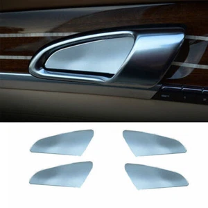 For Porsche Panamera 2010-2016 Silver Aluminum Interior Door Bowl Sticker Cover - Picture 1 of 7