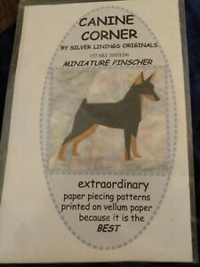 Canine Corner Miniature Pinscher Paper Piecing Quilt Sewing Pattern Unused