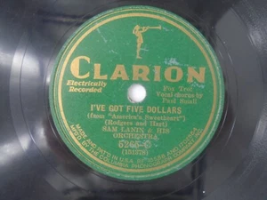 Sam Lanin I've got five dollars Jack Whitney Why have you forgotten Clarion V+ - Imagen 1 de 2