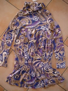 (C511) Miss Grant Girls 1/1 Arm Sommer Kleid + Rollkragen & Logo Plakette gr.116 - Picture 1 of 3