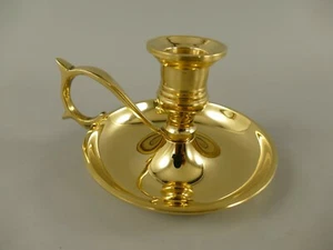 Kerzenhalter Nachtleuchter Messing Kerzenleuchter Antik Biedermeier Leuchter - Bild 1 von 3