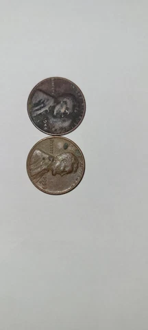 1959 D & 1944 N/A copper Lincoln Penny "L" on edge rare errors + 1944 rim leak Cover
