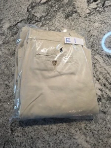 Lot of 2 Polo Ralph Lauren Pants Boys Beige Khaki Flat Front Cotton Size 16 E1 - Picture 1 of 14