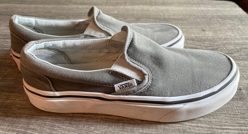 Slip on estivi Vans Classic in tela grigia da uomo 4 5; suola antiscivolo da donna taglia 6