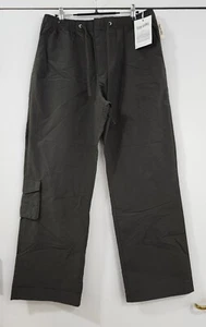 Djerf Avenue Green Sporty Pants Cargo Pocket Lightweight Wide Leg Slouchy Medium - Picture 1 of 7