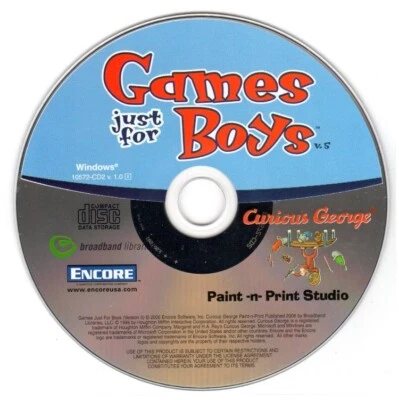 Curious George: Paint-n-Print Studio (Age 3-8) (PC-CD, 2006) - NEW CD in SLEEVE - Image 1 of 2