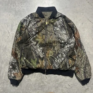 Browning Camo Hunting Puffer Bomber Jacket Reversible Green Men’s Large *Read - Picture 1 of 9