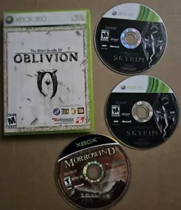 The Elder Scrolls 3 4 5 Morrowind Oblivion Skyrim Xbox 360 Spielepaket - Bild 1 von 5