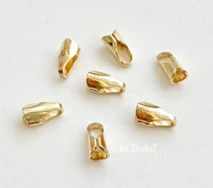 20pcs 2mm 14k Gold Filled Round Leather End Cap T14g - Picture 1 of 2