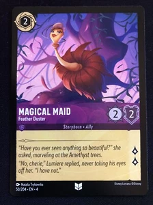 Plumero de plumas Disney Lorcana Ursula’s Return Magical Maid 50/204 casi nuevo - Imagen 1 de 2