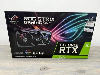 ASUS ROG Strix GeForce RTX 3070 V2 OC Edition 8GB GDDR6 Gaming Graphics Card LHR - Image 1 of 4