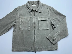 Chaqueta de Pana ALLSAINTS Clifton Para Hombre Talla Grande Caqui Tostado Doble Cremallera Preppy - Imagen 1 de 14