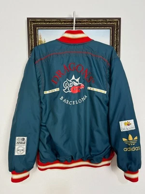 Vintage 90's Adidas Barcelona Dragons Bomber Jacket NFL World League Mens Size M - Image 1 of 4