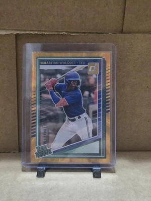 2025 Panini Donruss - Rated Prospects Sebastian Walcott #103 Orange Lazer /299. - Image 1 of 3