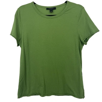 All Saints Size Large Organic Cotton T-Shirt Crewneck Green Short Sleeve Women's - Image 1 of 4