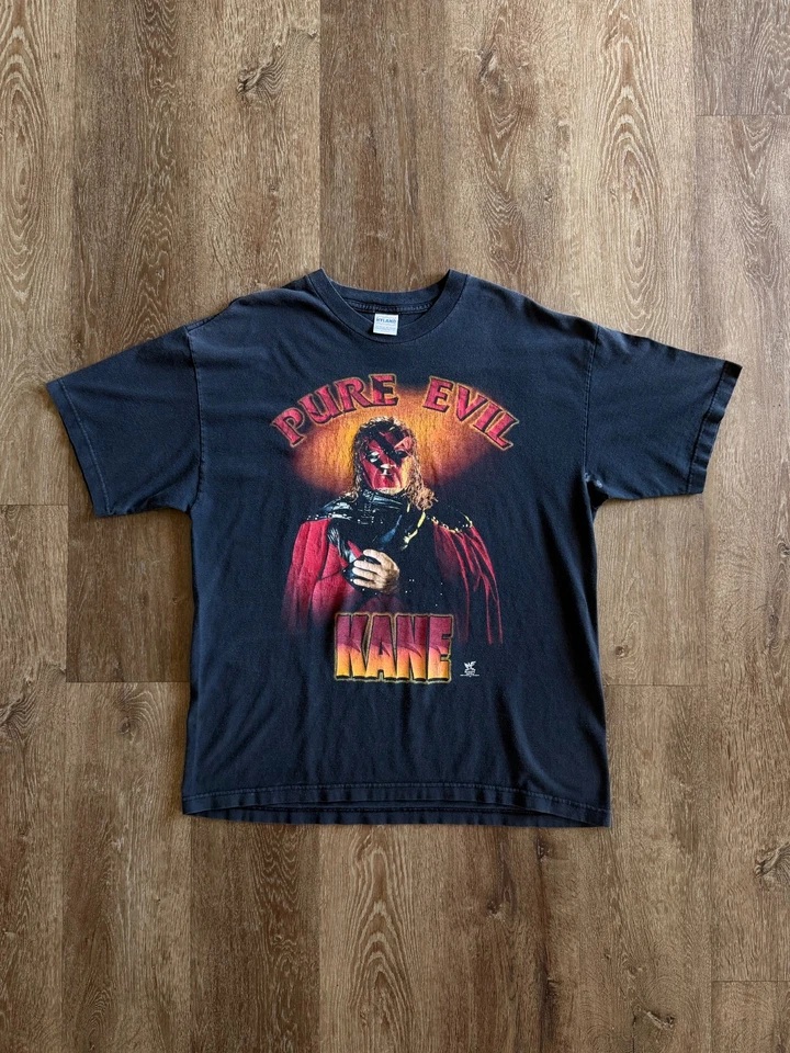 Vintage 90s WWE WWF Kane Pure Evil Wrestling Tee Size XL - Image 1 of 4