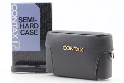 [UNUSED BOXED] Contax T2/T2D Semi Hard Case Leather Black from JAPAN - Image 1 of 4