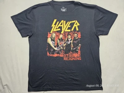 Camisa Slayer Rock Band Asiática Talla XL Negra Estampado Delantero y Trasero Foto 1 de 4