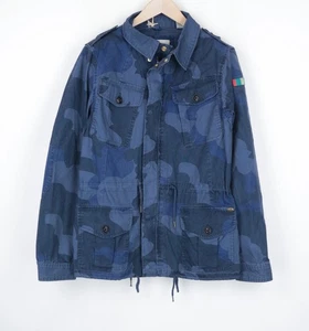 Scotch & Soda Men's Jacket S Camouflage Color Blue Cotton Canvas Blend Field - Picture 1 of 17