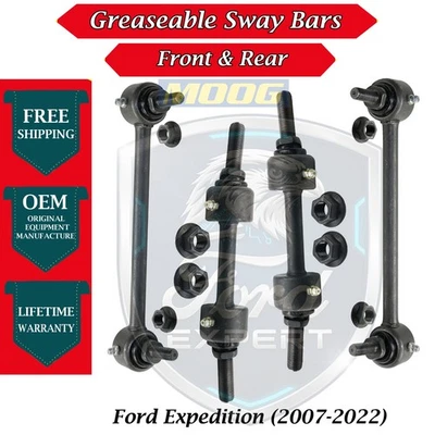 Barras estabilizadoras delanteras y traseras MOOG OEM para Ford Expedition 2007-2022 10 años de garantía Foto 1 de 4