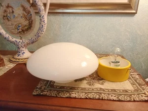 DECKENLEUCHTE Valenti 70er Jahre modernisiert Vintage Space Age neu gelbe Basis - Bild 1 von 4