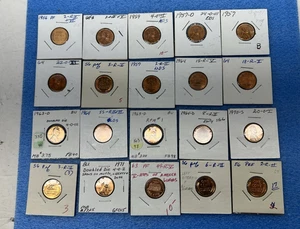 Lot of 20 Pennies Penny Cent some Error Coins from Estate Collection L@@K - Picture 1 of 21