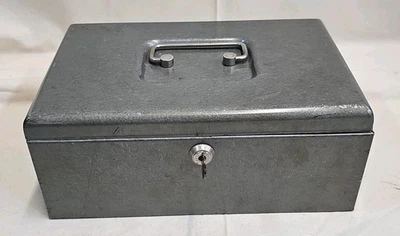 Caja fuerte de alta resistencia artesanal vintage - 11,5" x 7,5" x 4,5"-1 llave Foto 1 de 4