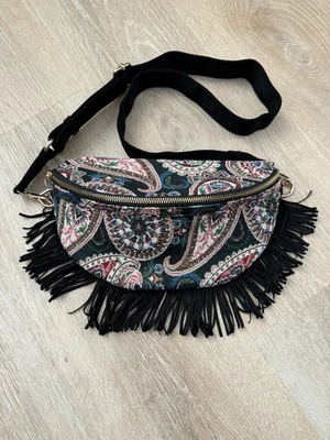 Anthropologie Crescent Fringe Sling Bag Pristine Condition - Image 1 of 4