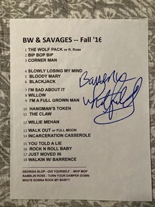 BARRENCE WHITFIELD *  AUTOGRAPHED CONCERT SETLIST FROM THE STAGE SEPTEMBER 2016 - Picture 1 of 2