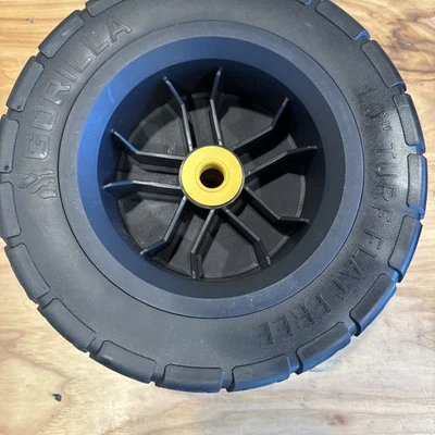 Gorilla Cart Replacement Wheel 10in Turf Flat Free Tire/wheel Free Shipping - Image 1 of 3