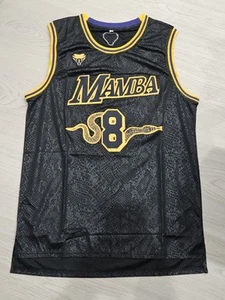 Kobe Bryant Mamba Jersey Adult SZ XL Black Snake Skin Stitched #8 #24 Basketball - Picture 1 of 3