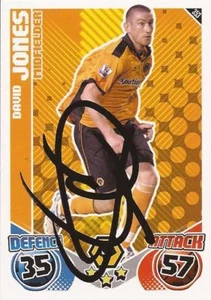 DAVID JONES SIGNED WOLVES 2010/2011 MATCH ATTAX TRADING CARD+COA - Picture 1 of 1