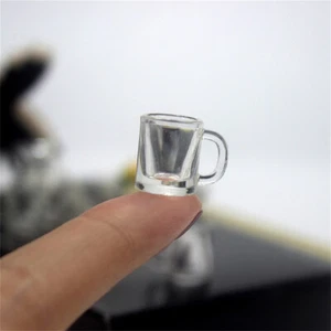 1pc 1/12 Dollhouse Miniature Clear Wine Glass Drink Cups Kitchen Accessory Gift - Picture 1 of 6